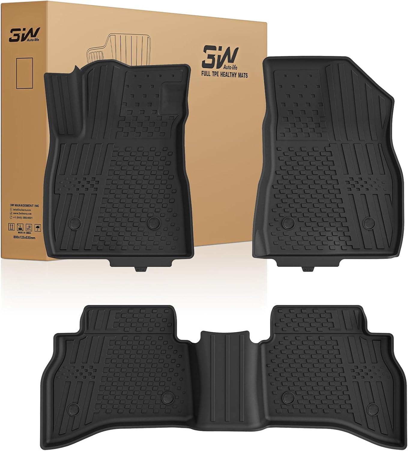 Custom Fit 3W Floor Mats for Chevrolet Trailblazer 2021-2026