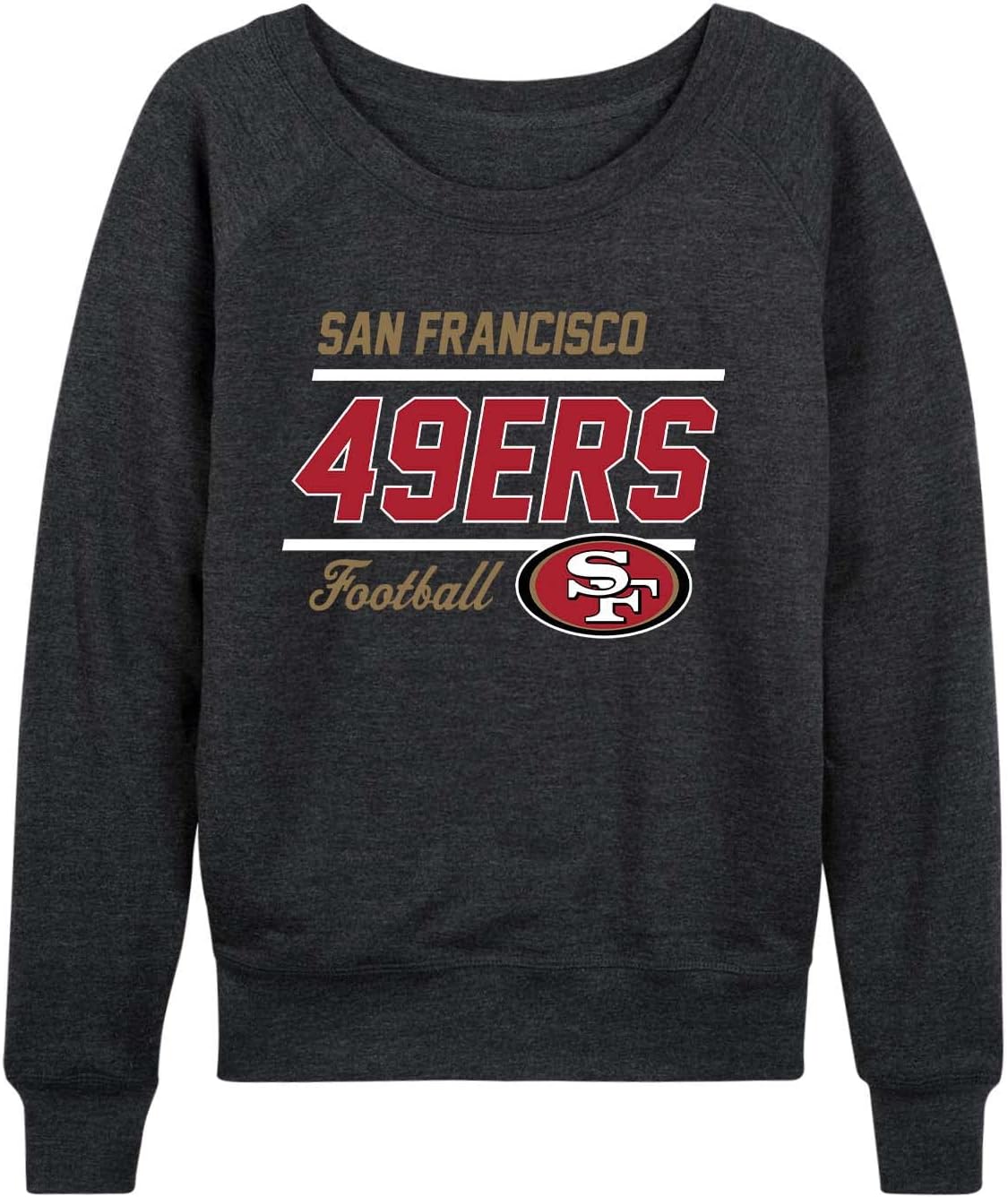 NFL Womens Crew Neck Slouchy Fit Pullover for Game Day Fun