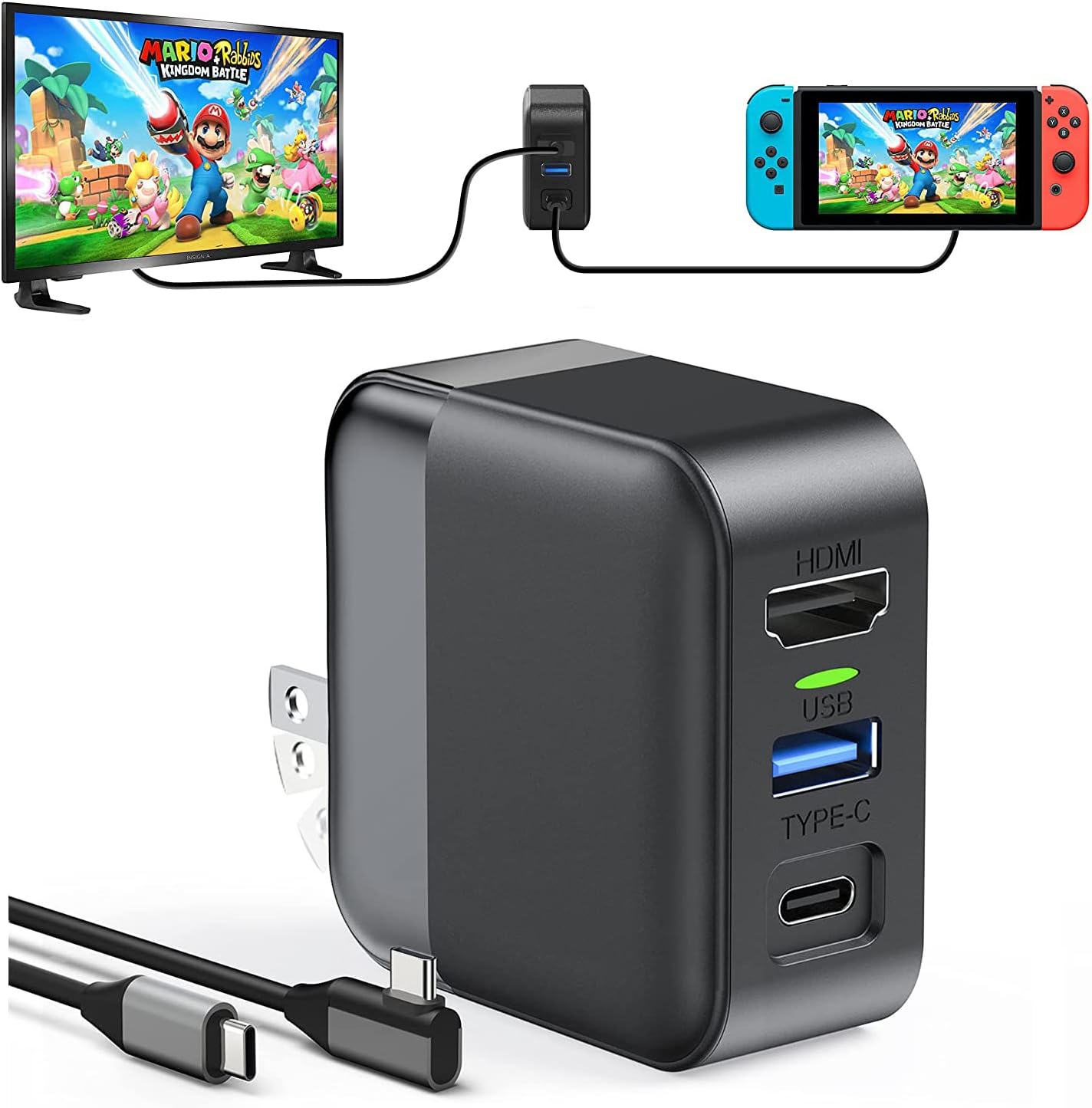 RREAKA Switch Dock Charger Adapter for OLED Switch and TV Mode