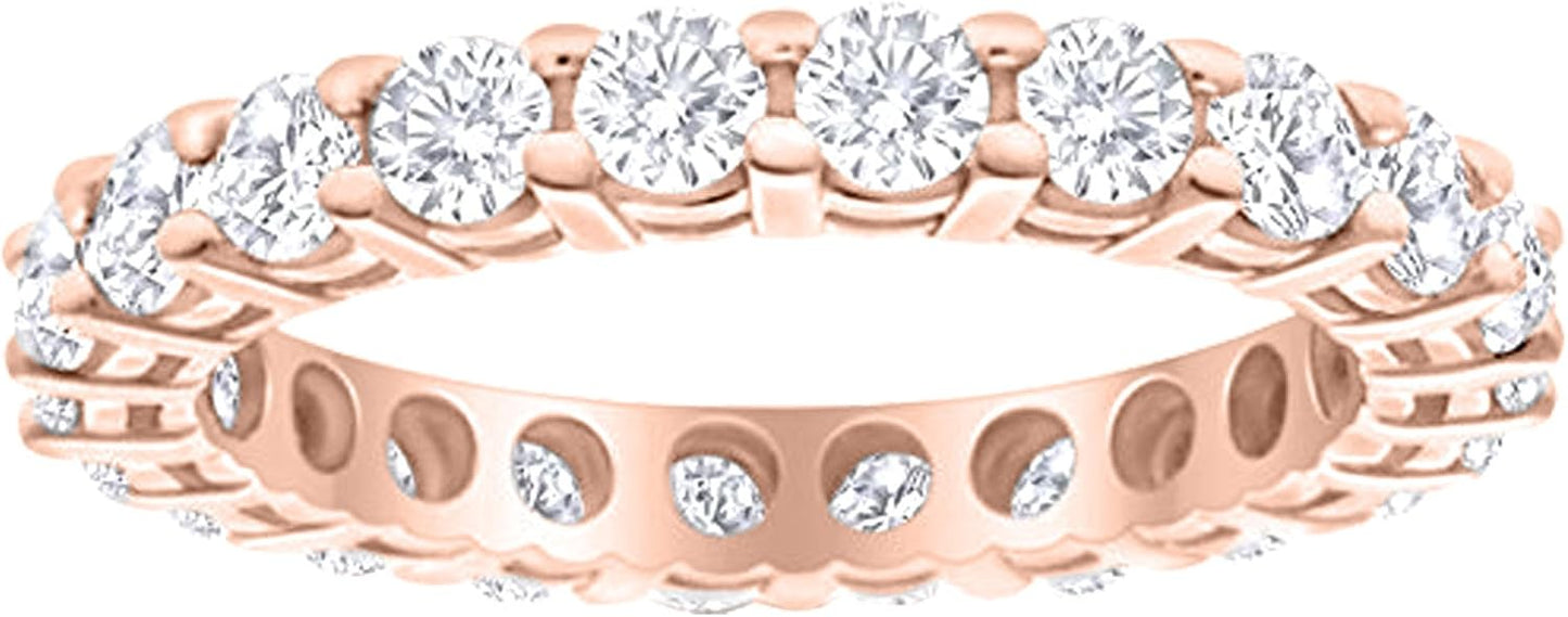 1 Carat 14K White Gold Round Diamond Eternity Wedding Band