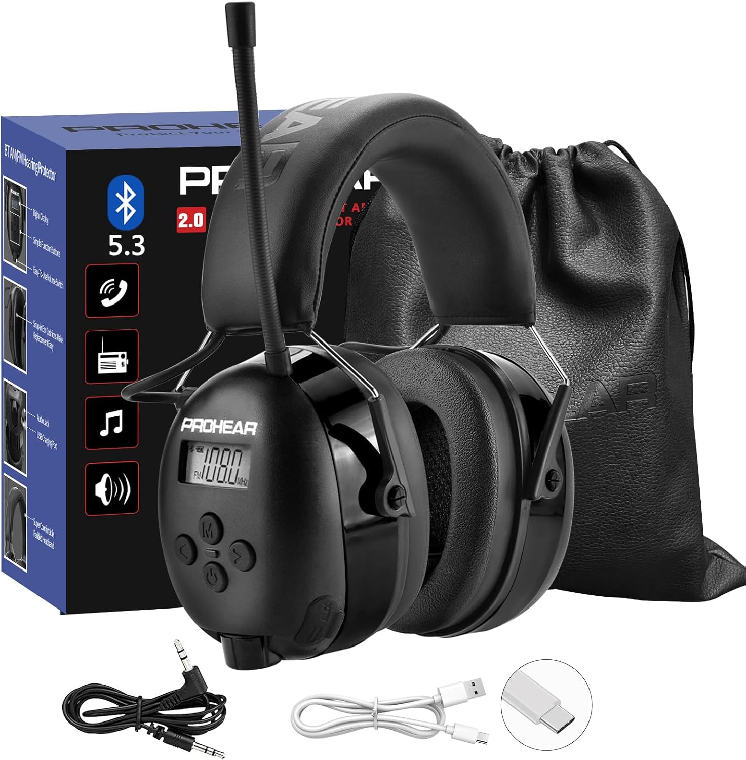 PROHEAR Radio Headphones: 31dB SNR Hearing Protection
