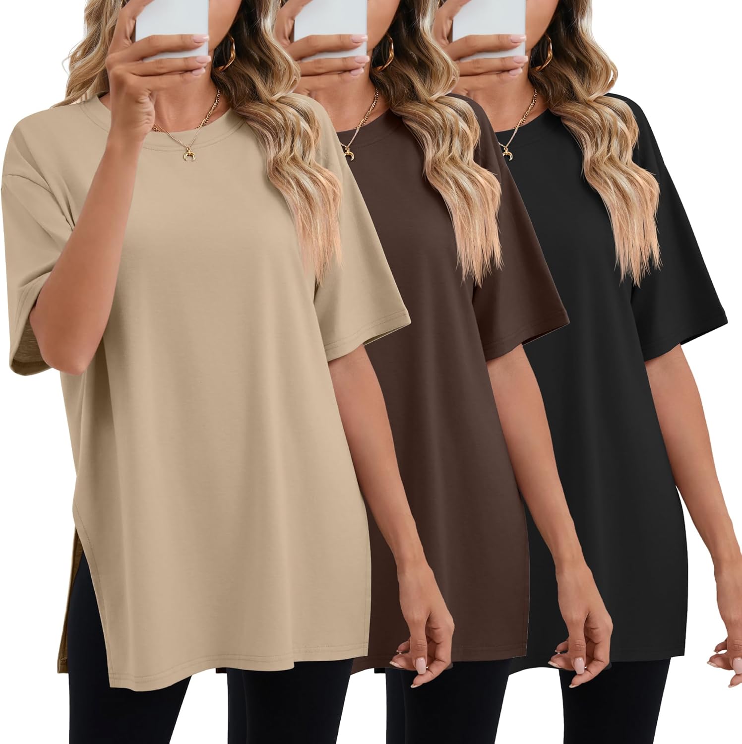 Huukeay Women's Oversized Gym T Shirts for Casual Workout Style