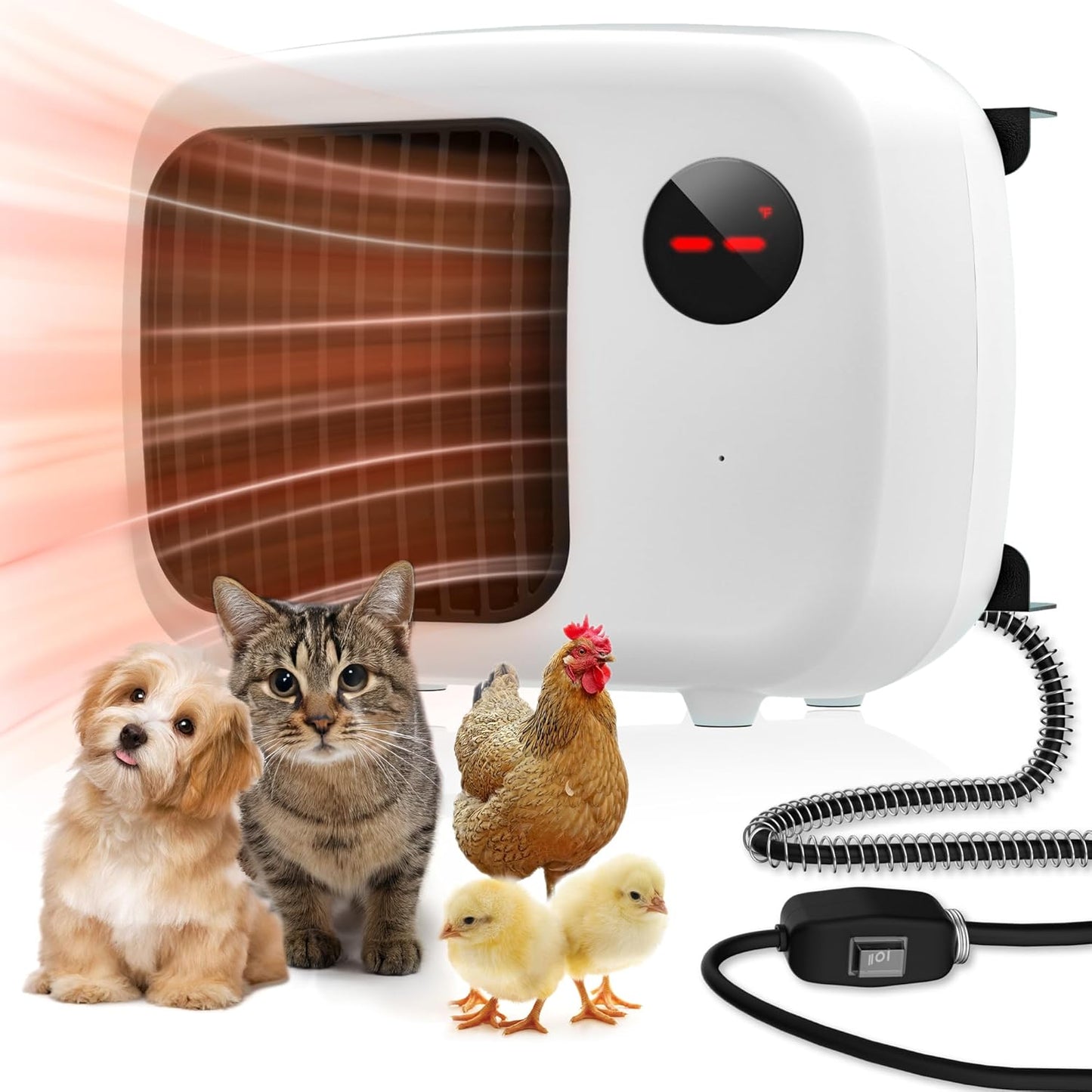 LEDERA Dog House Heater: Overheat Protection, 2 Heating Modes
