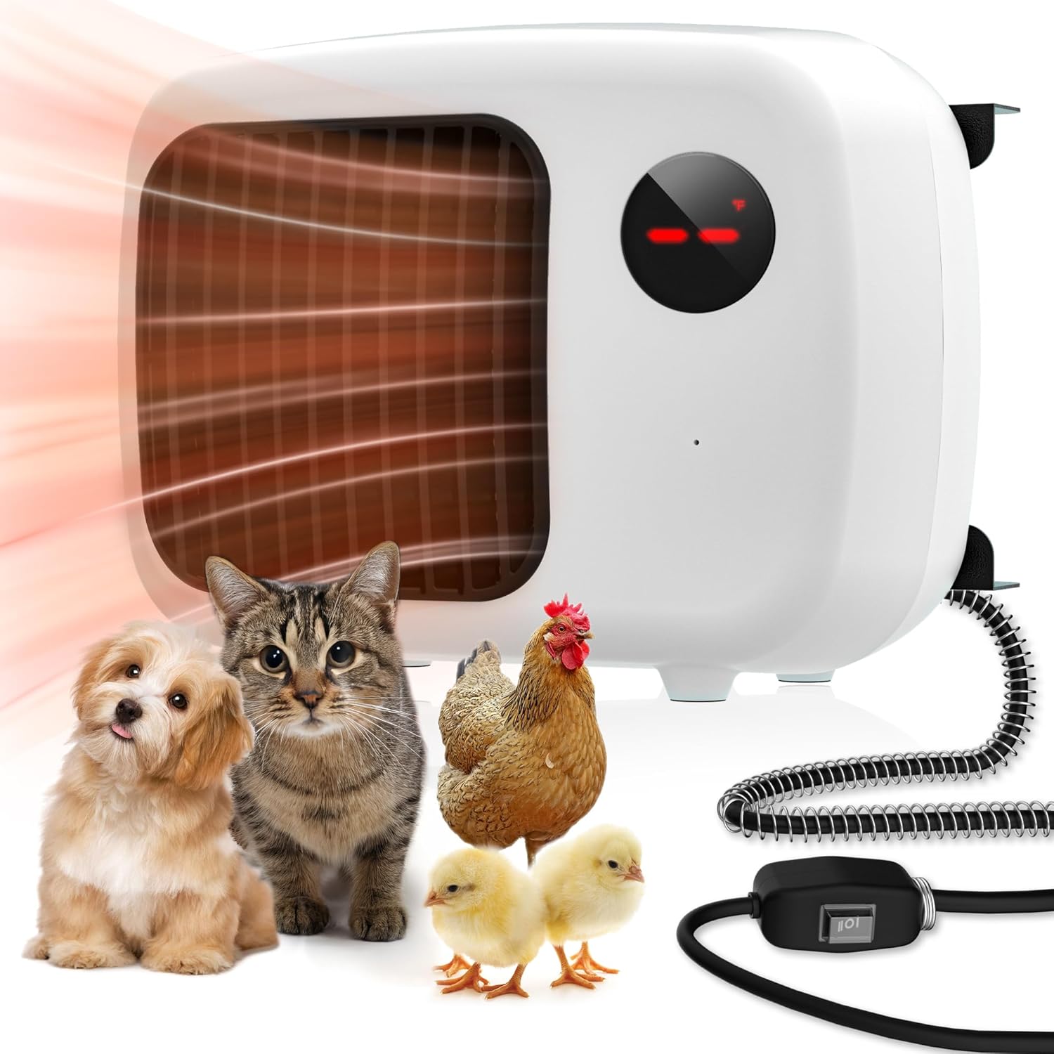 LEDERA Dog House Heater: Overheat Protection, 2 Heating Modes
