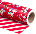 WRAPAHOLIC 30 in Jumbo Reversible Unicorn Christmas Wrapping Paper