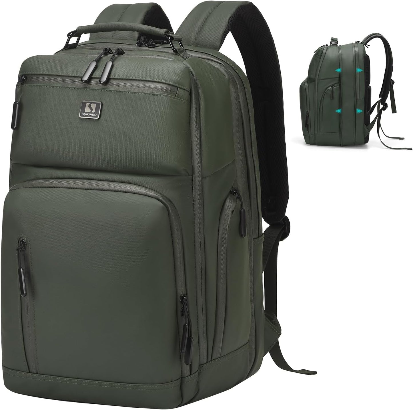 Expandable Business Backpack with 17 Laptop Compartment for Travel