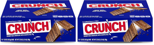 CRUNCH Milk Chocolate and Crisped Rice Full Size Candy Bars