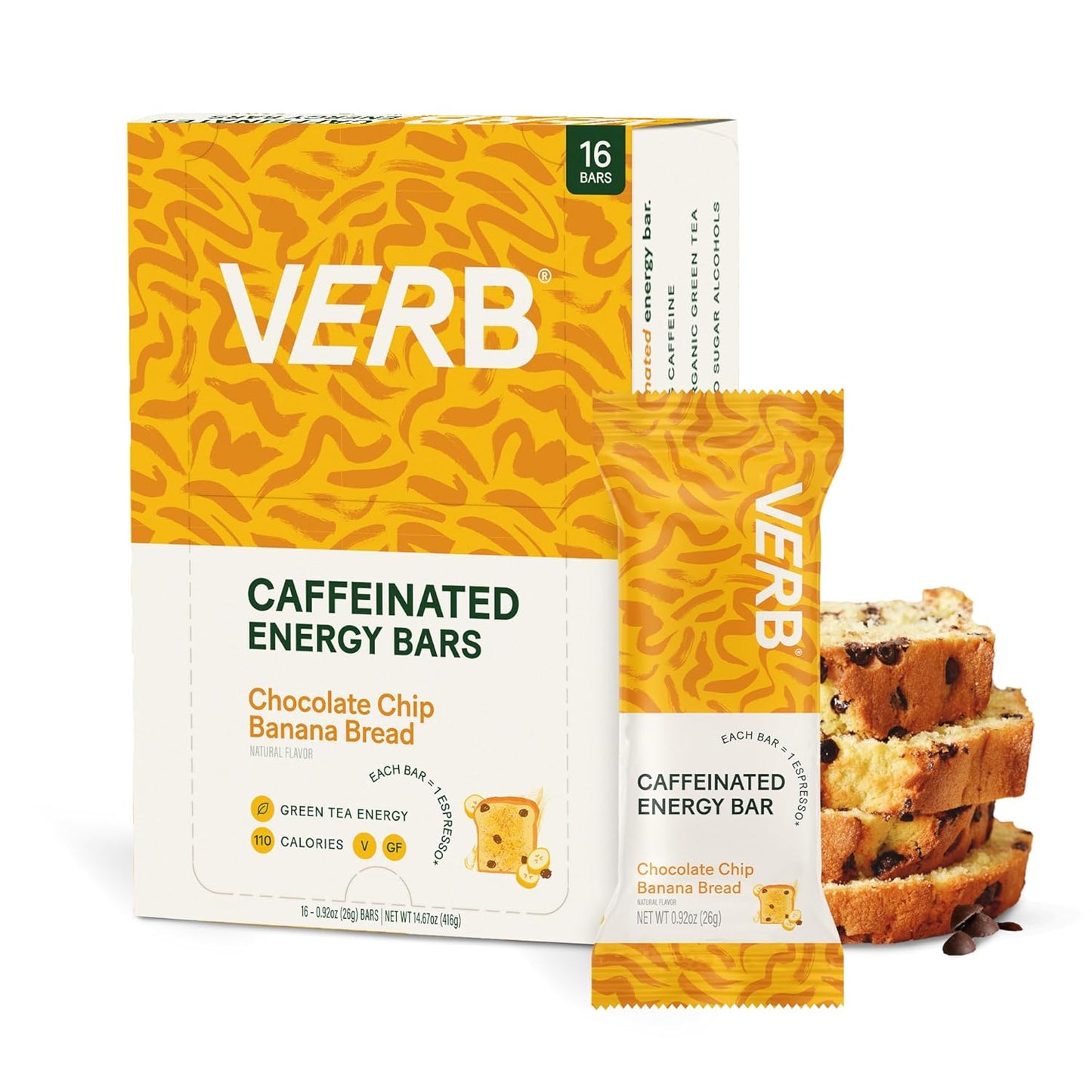 Verb Caffeinated Energy Bars Chocolate Chip Banana Bread Review