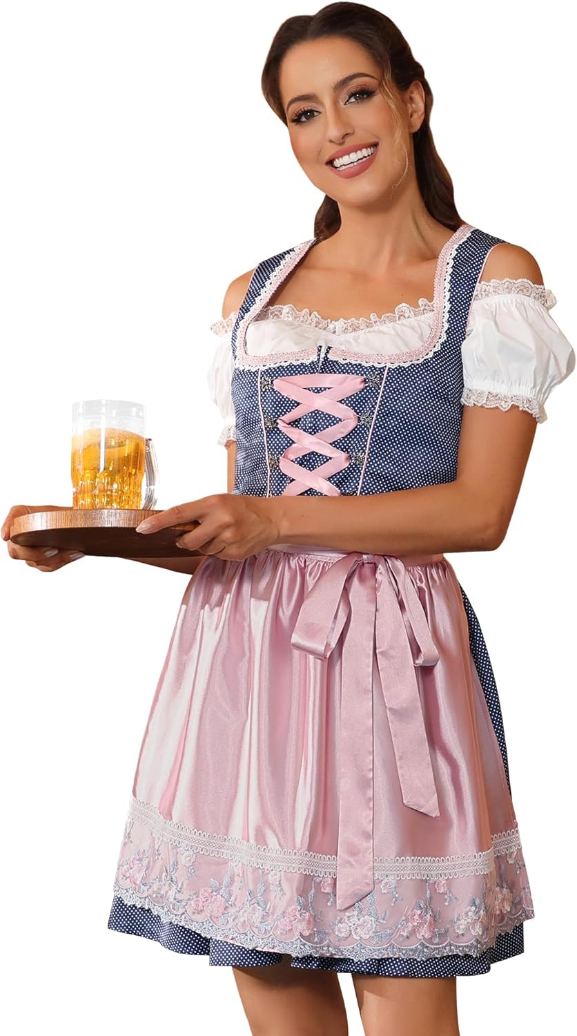 Oktoberfest Dress Costume Dirndl Dresses for Women - Bavarian Style