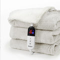 Heated Blanket Twin Waffle Sherpa Fleece - Fast Heating, Safe