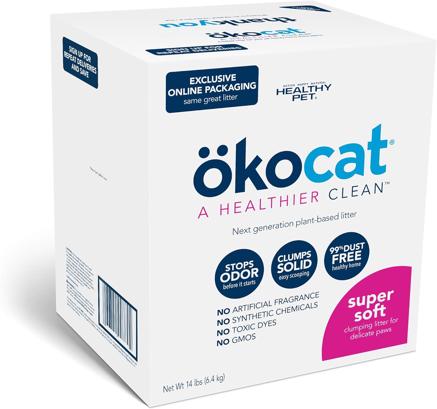 KOCAT Super Soft Clumping Cat Litter 14 lbs - Odor Control