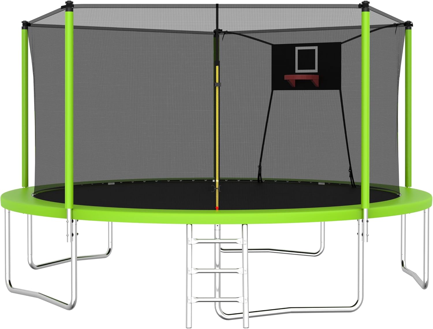 1000 LBS 14FT Outdoor Trampoline with Basketball Hoop & Safety Net