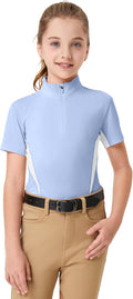 FitsT4 Sports Girls Short Sleeve Equestrian Shirt - Quick Dry