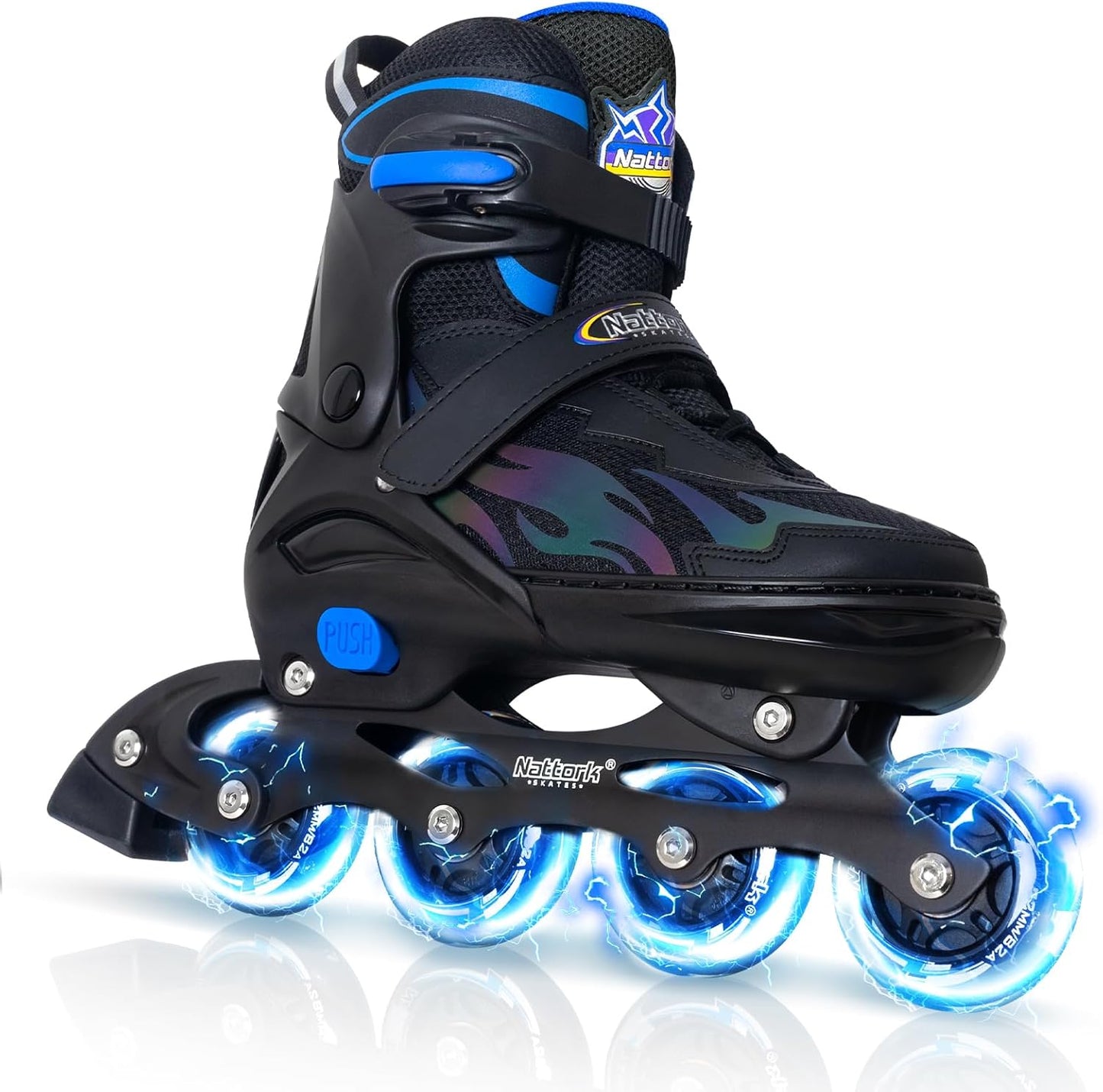 Nattork Adjustable Inline Skates for Kids and Adults Fun