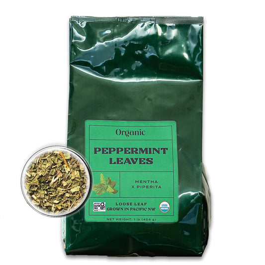 Organic Peppermint Loose Leaf Tea - Highly Aromatic Digestive Tea