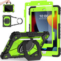 Case for iPad 9th Generation 10.2 in - Black Yellow Green 360 Stand