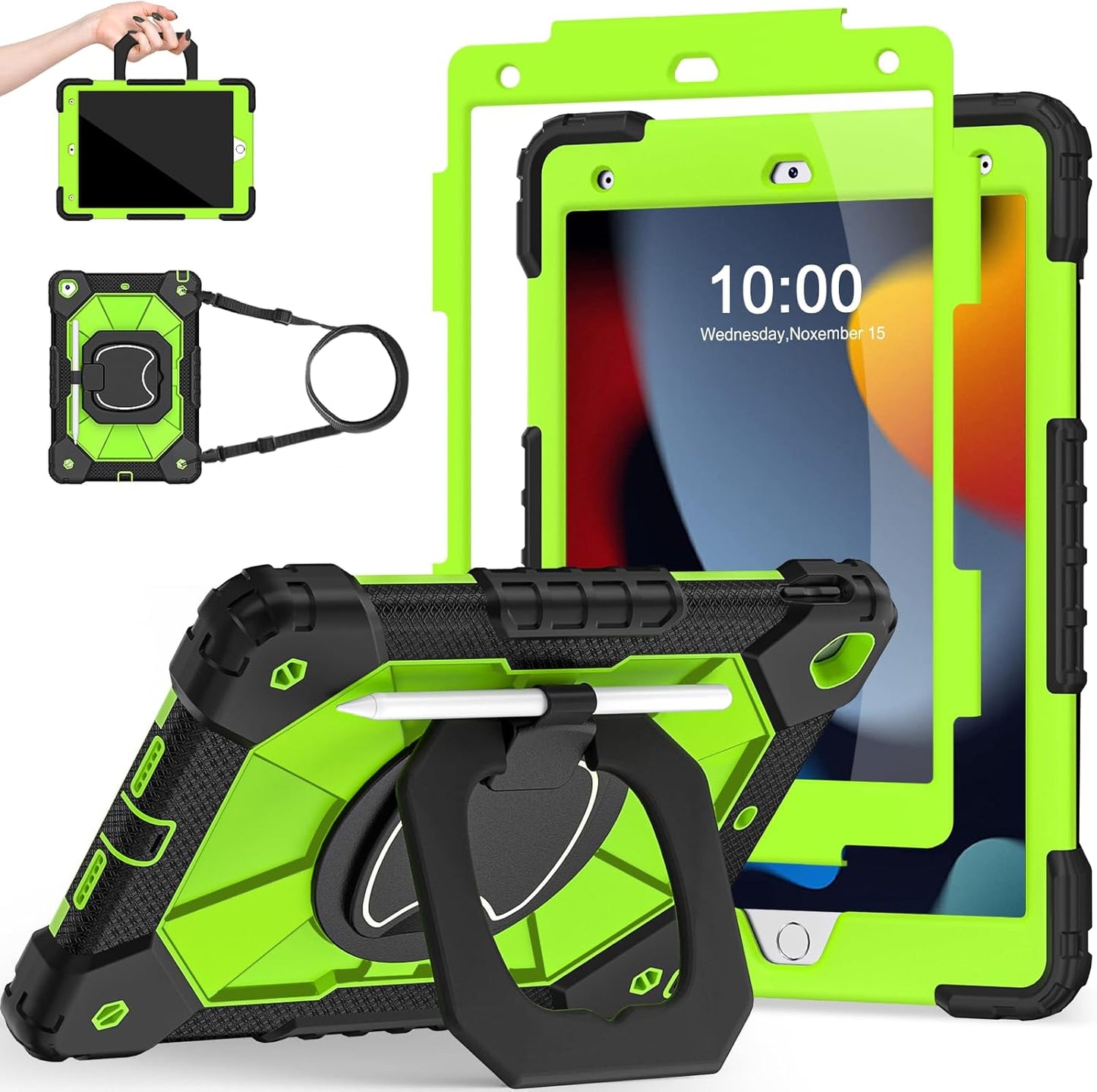 iPad 9th Generation Case with 360 Rotating Stand and Protection