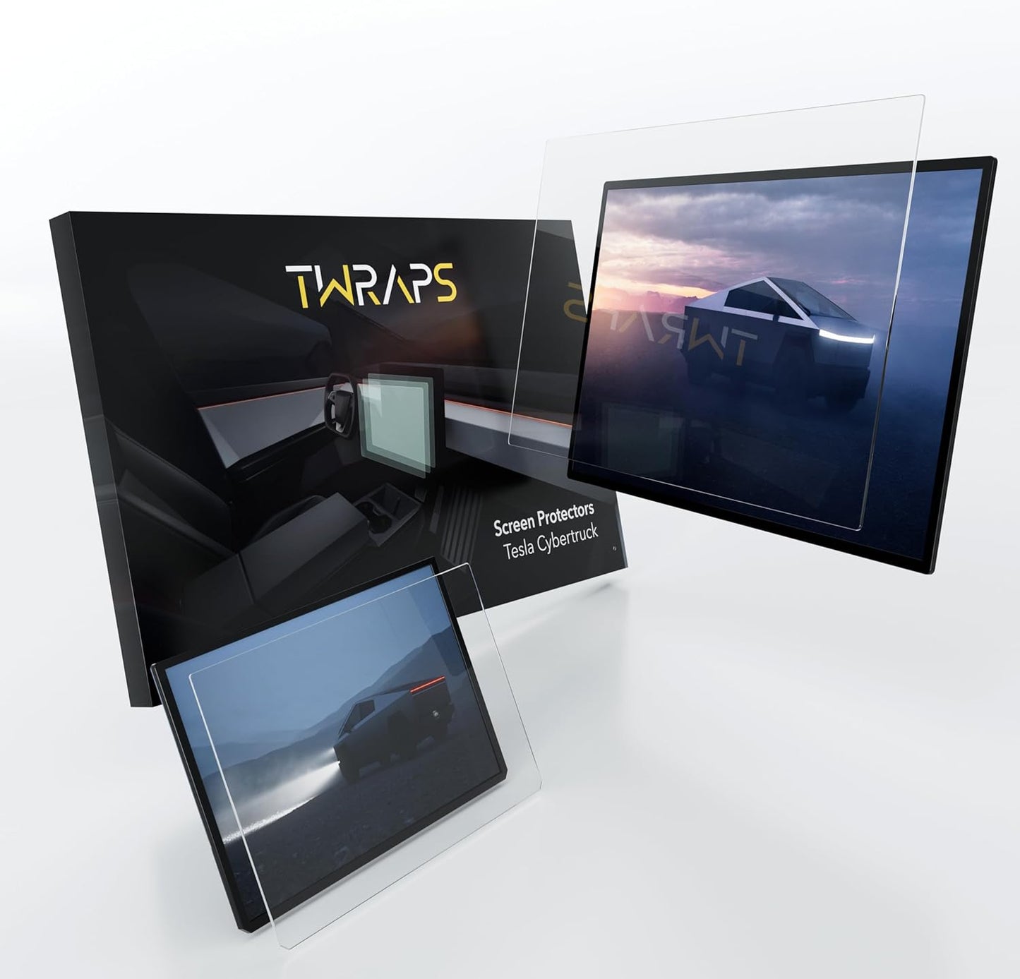 TWRAPS Screen Protector for Tesla Cybertruck 2024-2025 Clear HD