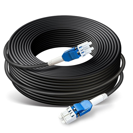 100ft Outdoor Armored Fiber Optic Cable for Harsh Environments