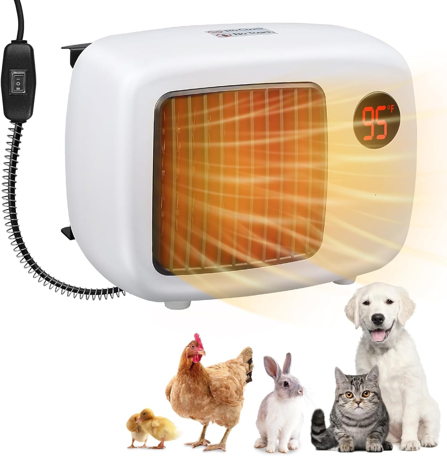 Thermostat Pet Heater - Anti Chew, Wall-Mounted, 2 Modes ~ 30W