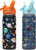 18oz Kids Insulated Water Bottle with Straw Lid - Leak-Proof Kid Cup