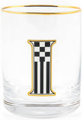 MACKENZIE-CHILDS Monogram Tumbler Glass with Letter - 14 oz