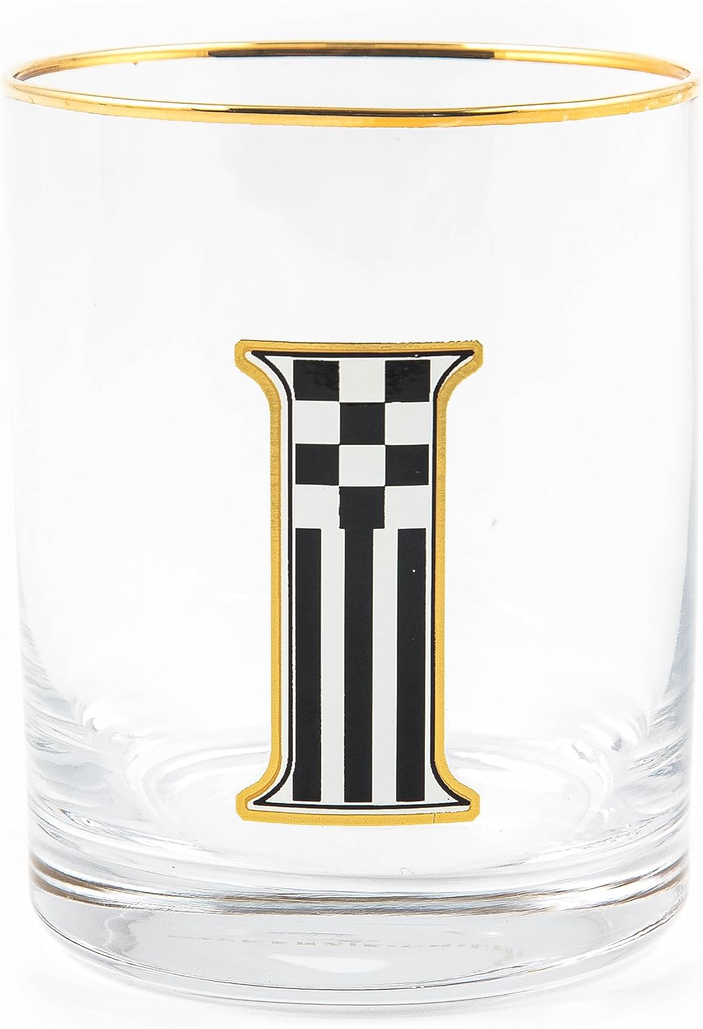 MACKENZIE-CHILDS Monogram Tumbler - Unique Glass Cup for All