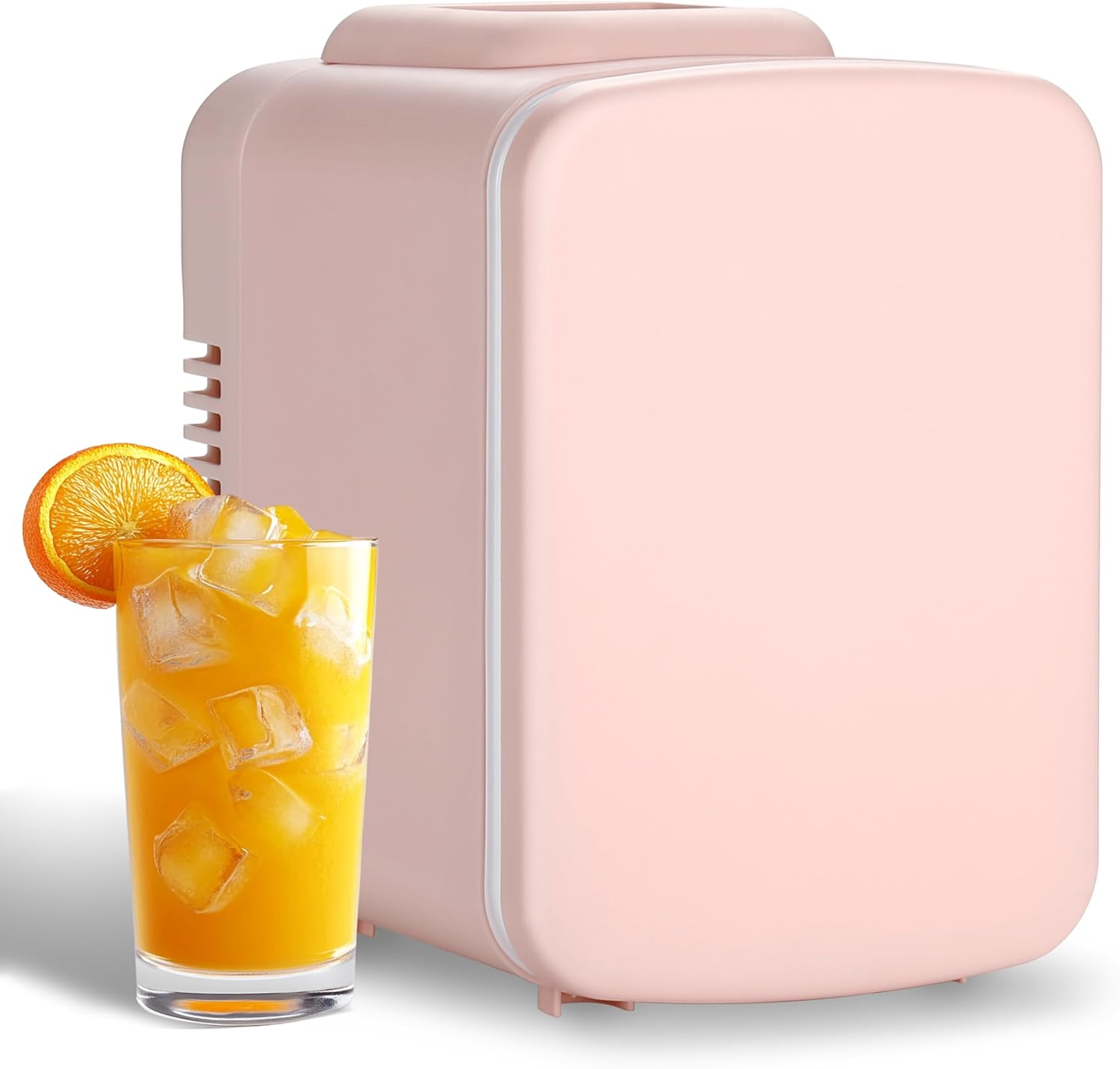 Compact Mini Fridge for Skincare and Beverages - 4L Pink