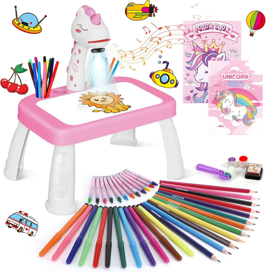 Unicorn Drawing Projector Table Set - Spark Creativity!