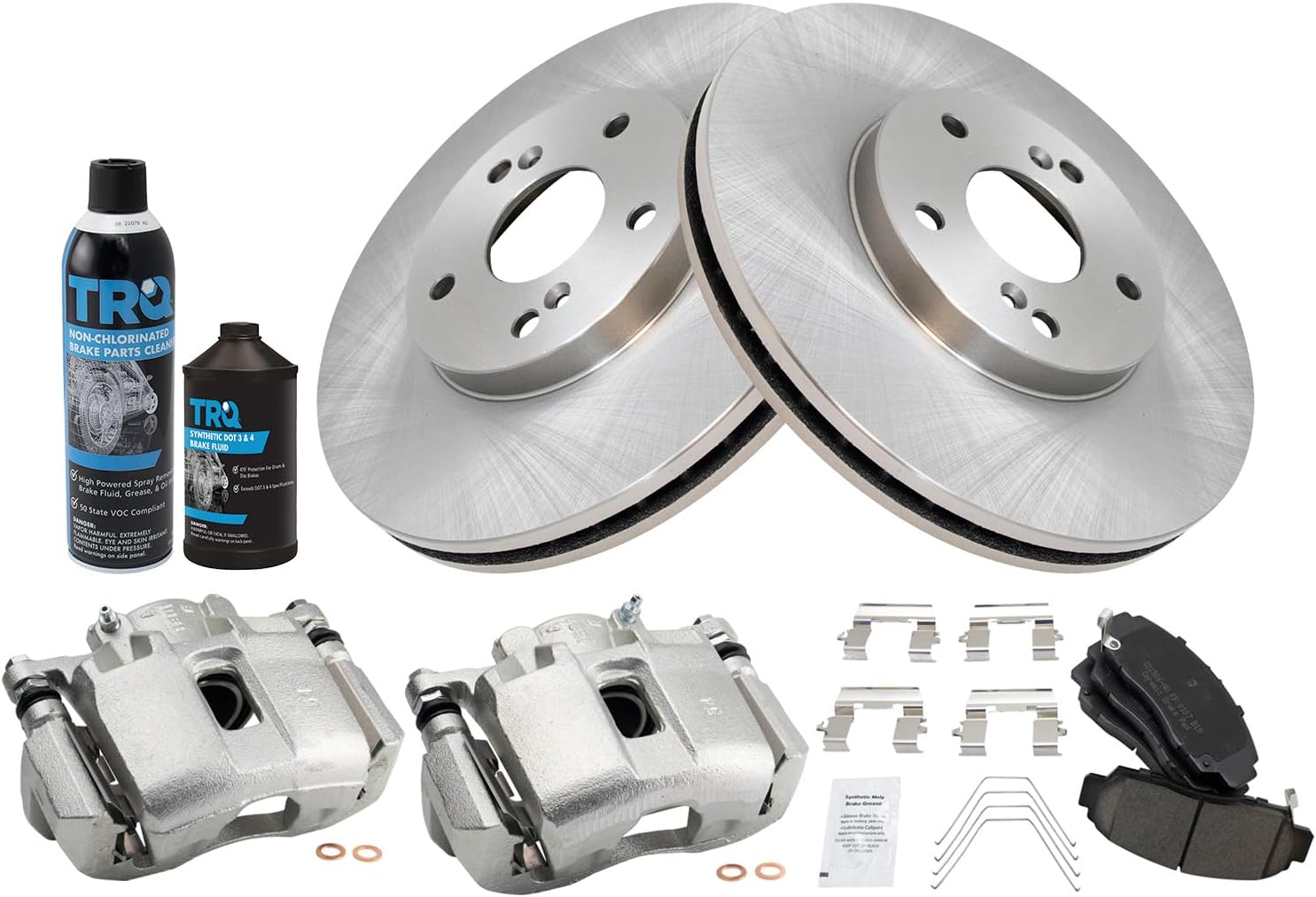 TRQ Front Brake Pad & Rotor Kit for Acura TSX and Honda Accord