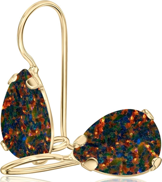 14K Gold Gemstone Earrings by ADITA GOLD - Elegant Gift