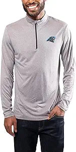 Ultra Game Men's Moisture Wicking Quarter Zip Long Sleeve Tee