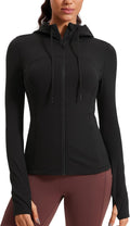 Butterluxe Womens Hooded Workout Jacket - Slim Fit, Lightweight