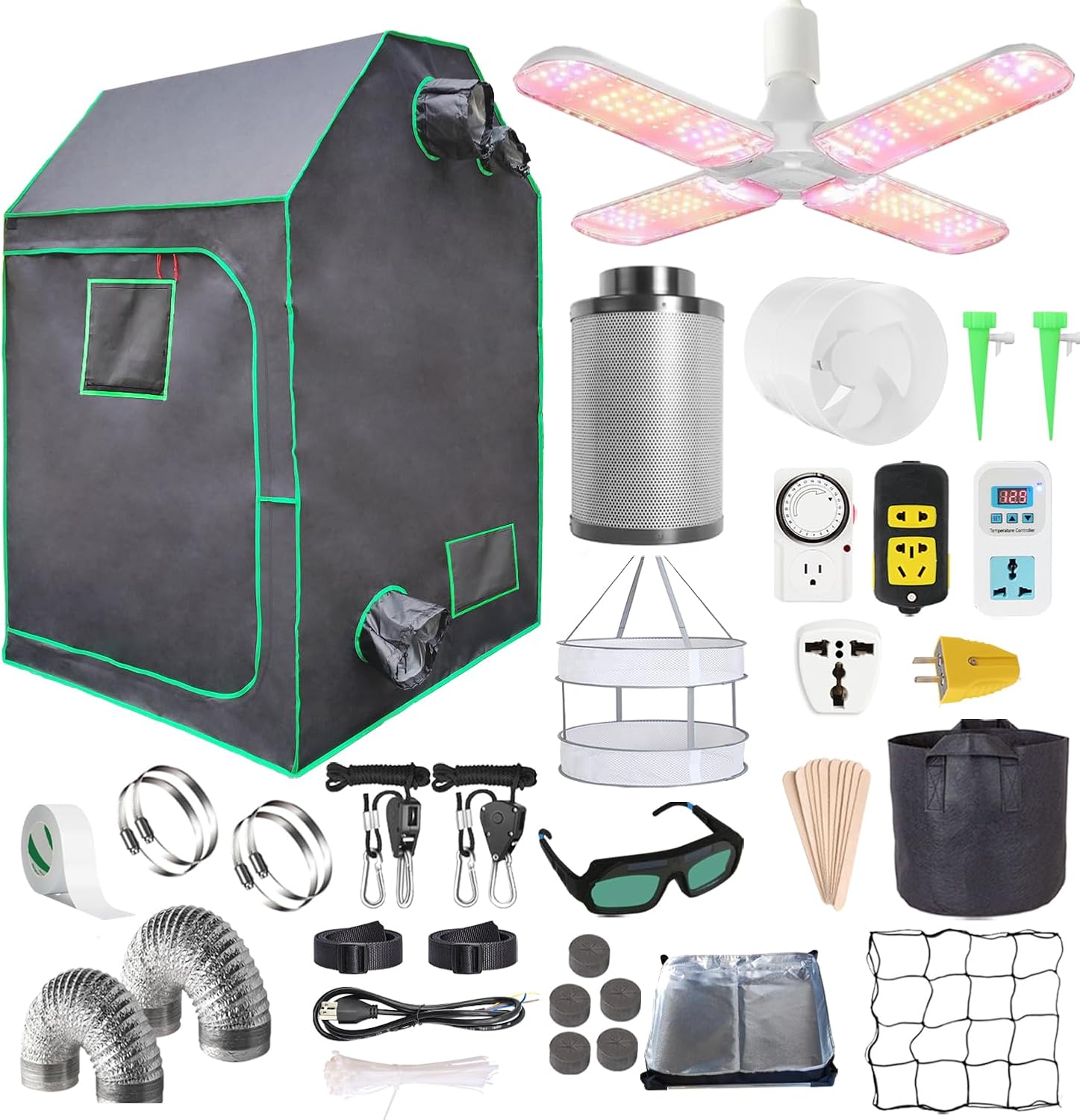 iMeshbean 4x4 Grow Tent Kit w/ LED Light - Superior Indoor Plant Growth