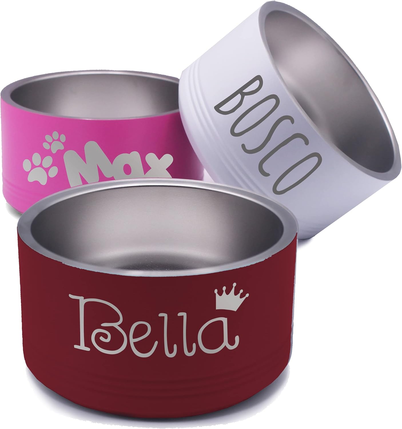 Custom Personalized Stainless Steel Dog or Cat Bowl - Large Size