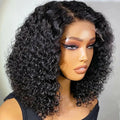 16 in 5x5 HD Kinky Curly Closure Bob Wig - 150% Density