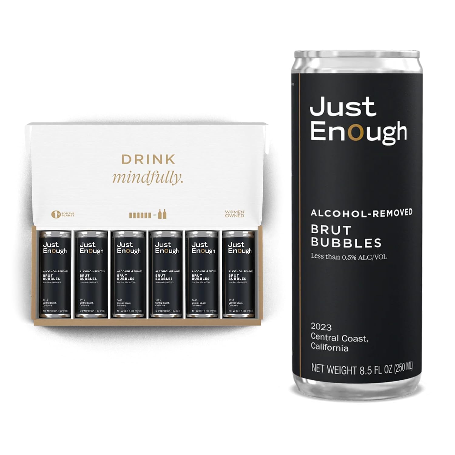 Just Enough Wines Non-Alcoholic Brut Bubbles Sparkling Wine