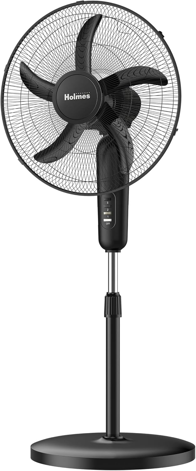 Holmes 18 Inch Oscillating Stand Fan for Home and Office Use