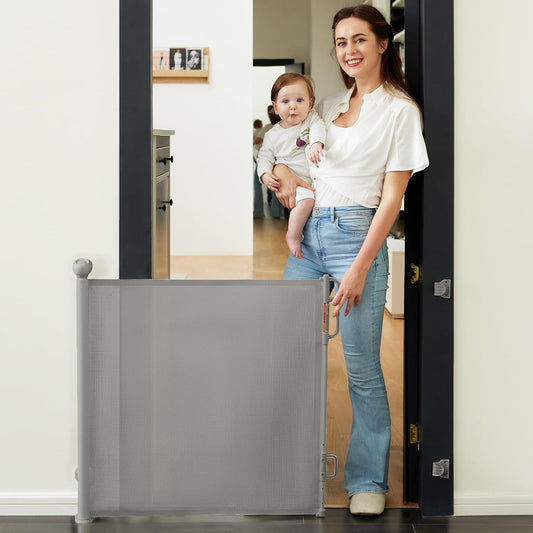 Retractable Baby Gate for Safety at Home and Outdoors