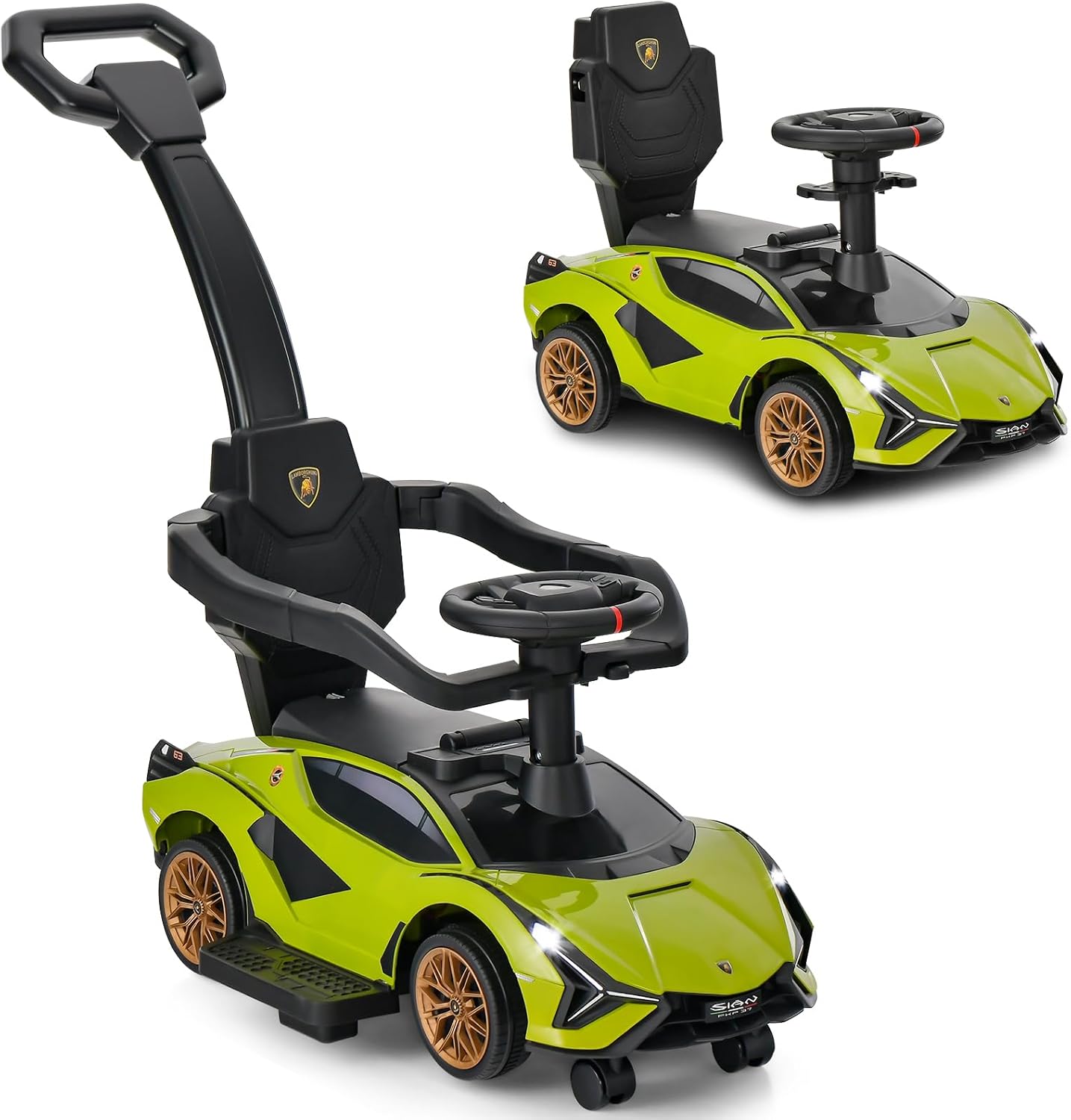 INFANS 3 in 1 Ride on Push Car for Kids with Safety Features
