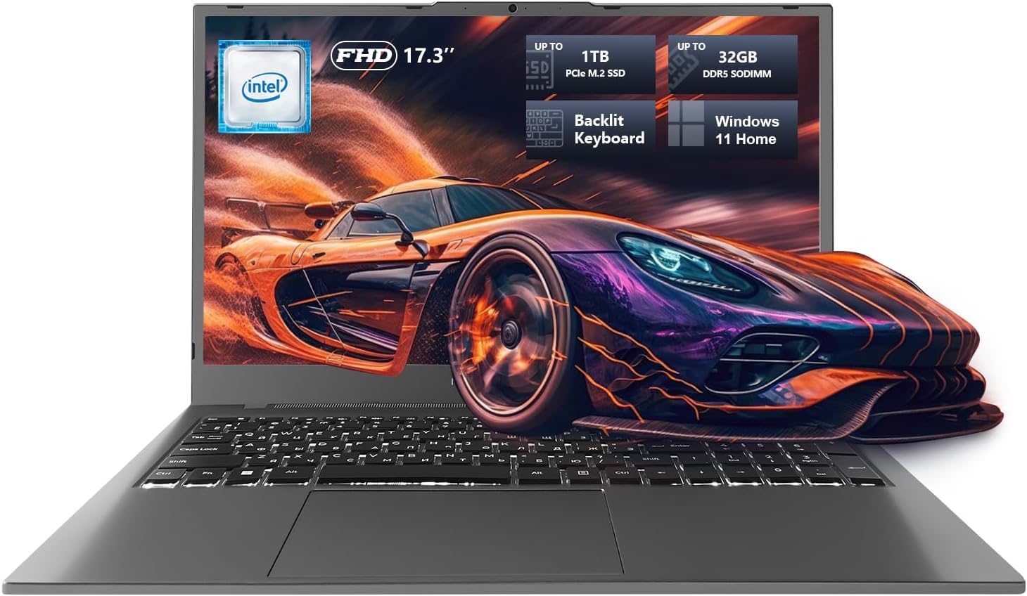 Machenike 17.3 Laptop with Intel Processor and 16GB RAM