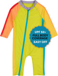 Boys' Long-Sleeve UPF 50+ Sunsuit for Baby to Little Boys - Full