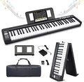 Foldable Piano Keyboard 61 Keys Semi Weighted - Portable Travel Piano