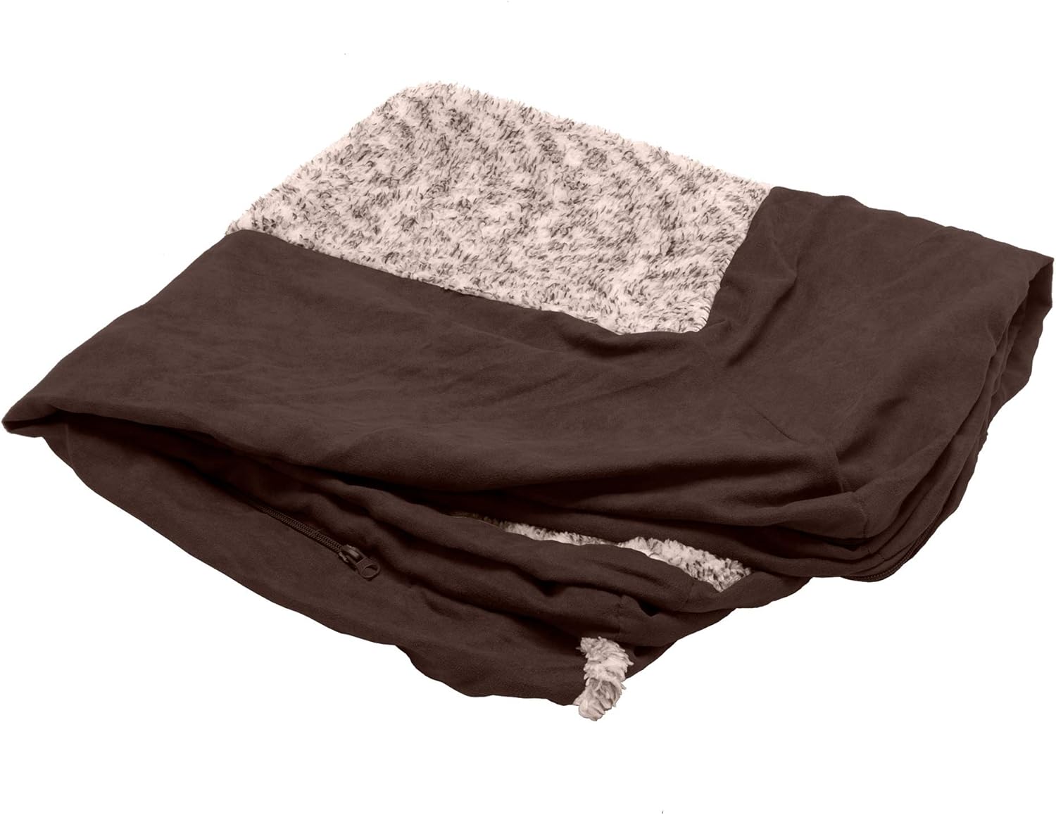 Furhaven Replacement Dog Bed Cover for Jumbo Chaise Espresso