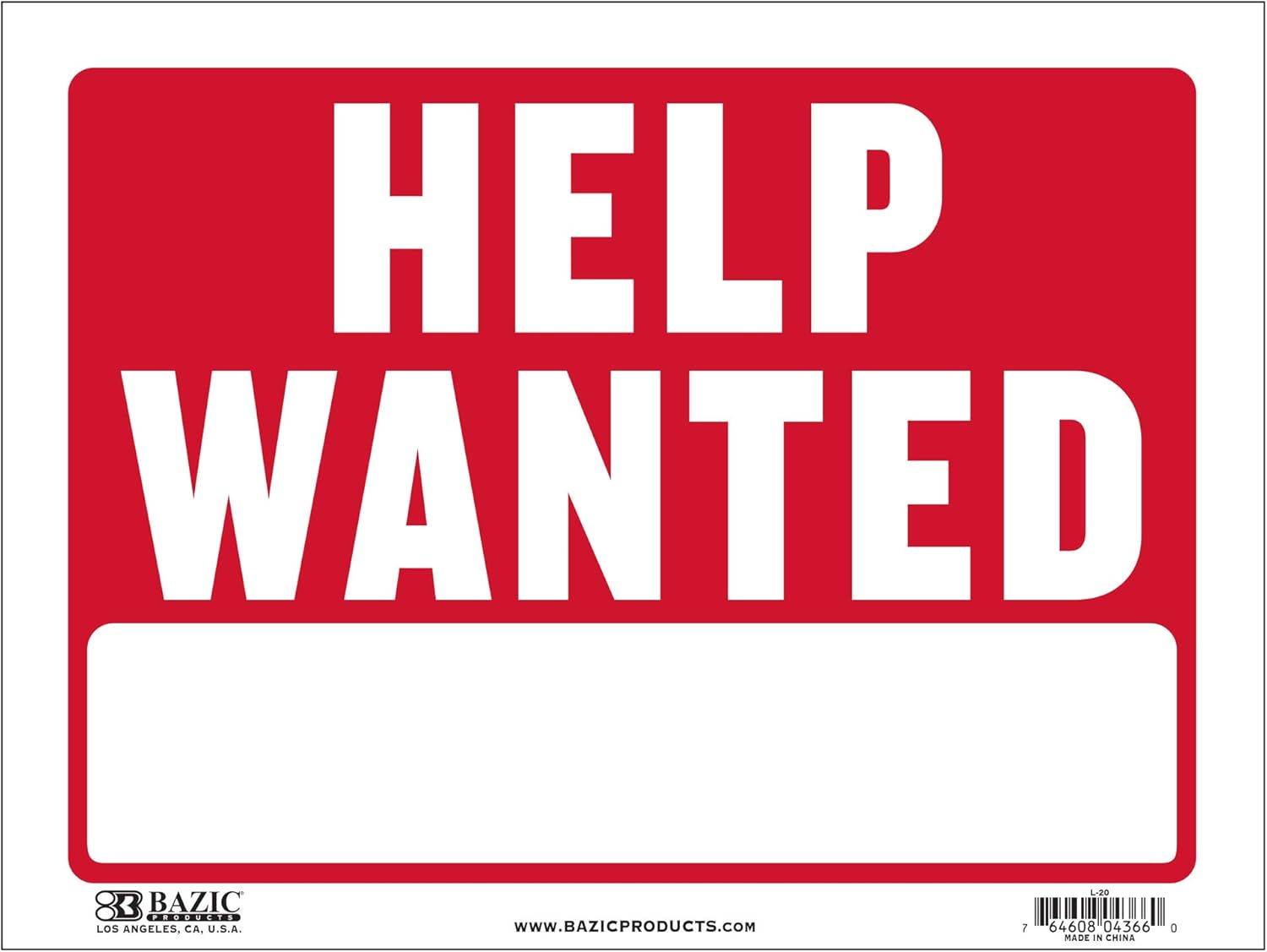 Help Wanted Sign 12x16 INCH Waterproof Indoor Plastic Signs