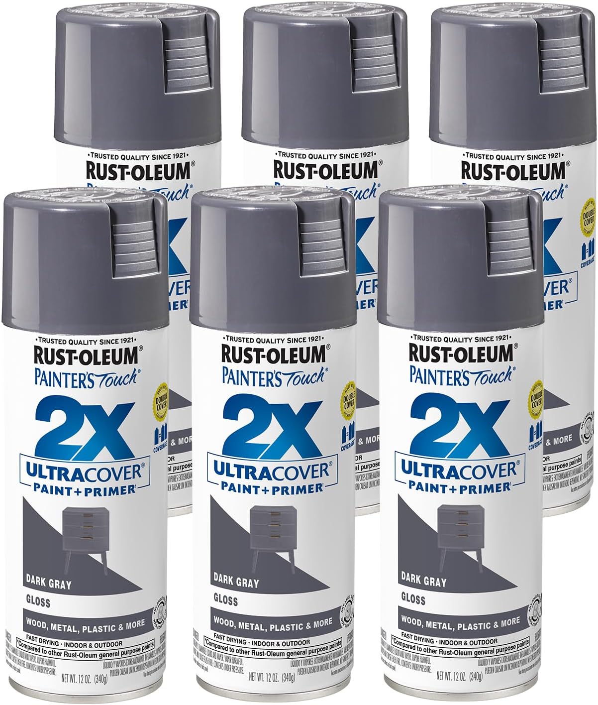 Rust-Oleum Painter's Touch 2X Ultra Cover Spray Paint 6 Pack