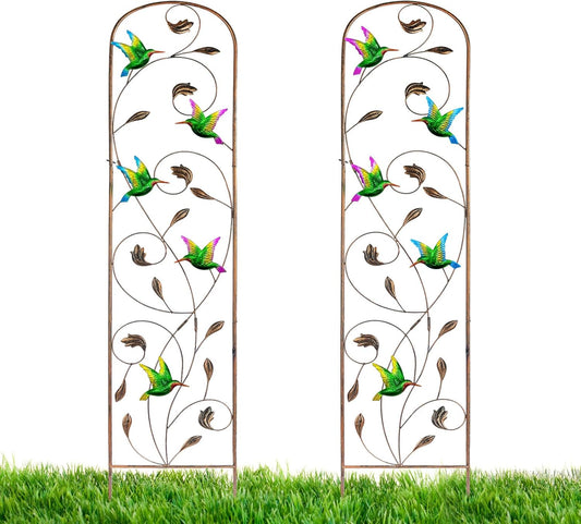 LEWIS&WAYNE 2 Pack Metal Garden Trellis for Climbing Plants