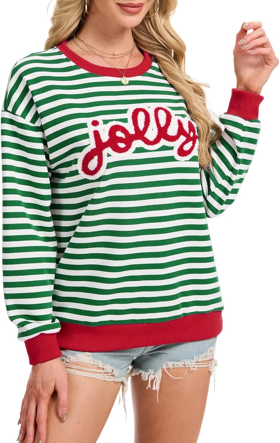 Gihuo Christmas Sweatshirts for Women: Merry Jolly Style