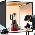 Bi-Color Dimmable Photo Light Box Kit 32x32 in - Compact Studio