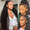 Water Wave 13x6 HD Transparent Lace Front Wig 22in - Natural Deep Wave